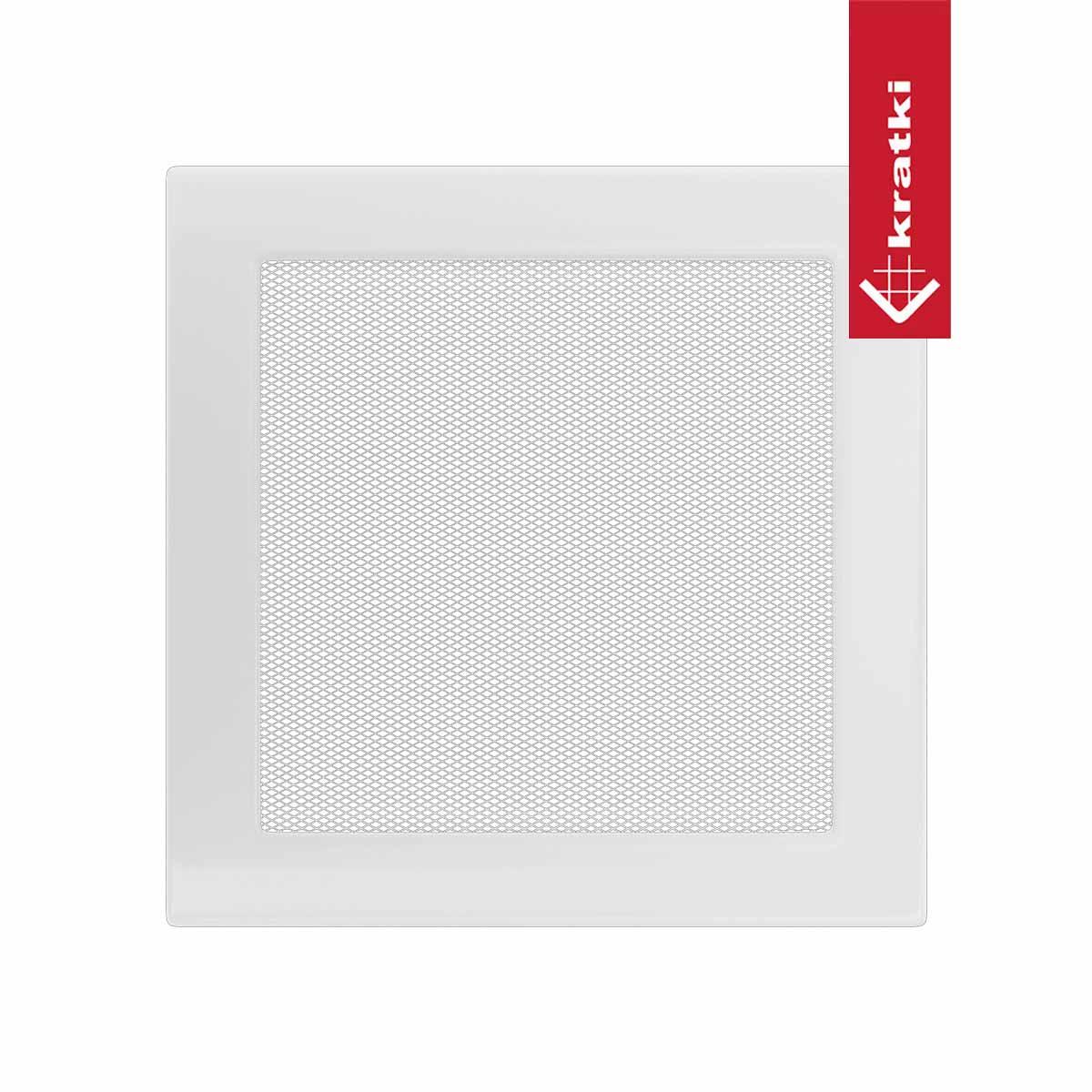 Kratki Kaltluftgitter rechteckig - Größe: 22 x 22 cm - Farbe: Weiß