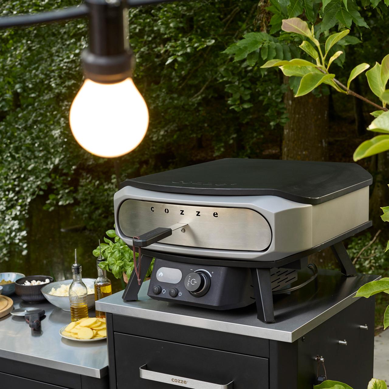 Elektro Pizzaofen Cozze 17 Zoll Premium Rotate 2200 W inkl. drehbarer Pizzastein & Hitzeschild