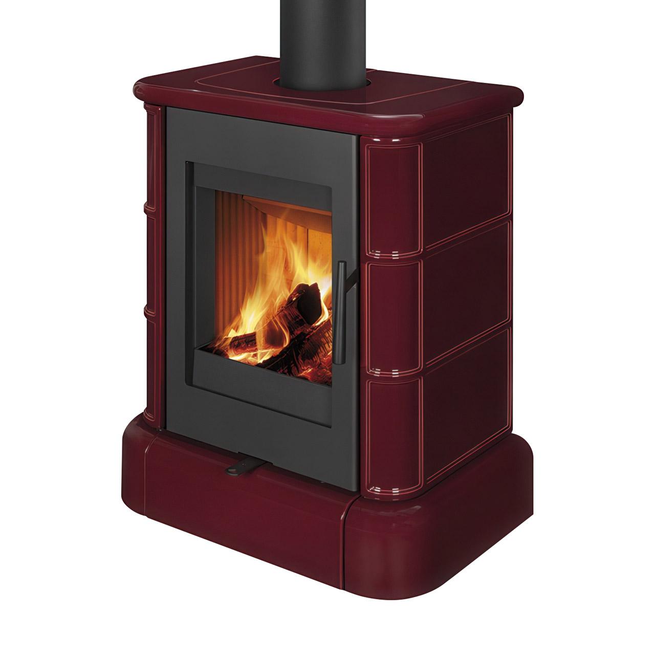 Kaminofen Nordenger Stian N 01 5,8 kW - Ausführung: Keramik 77900, Rot Glänzend