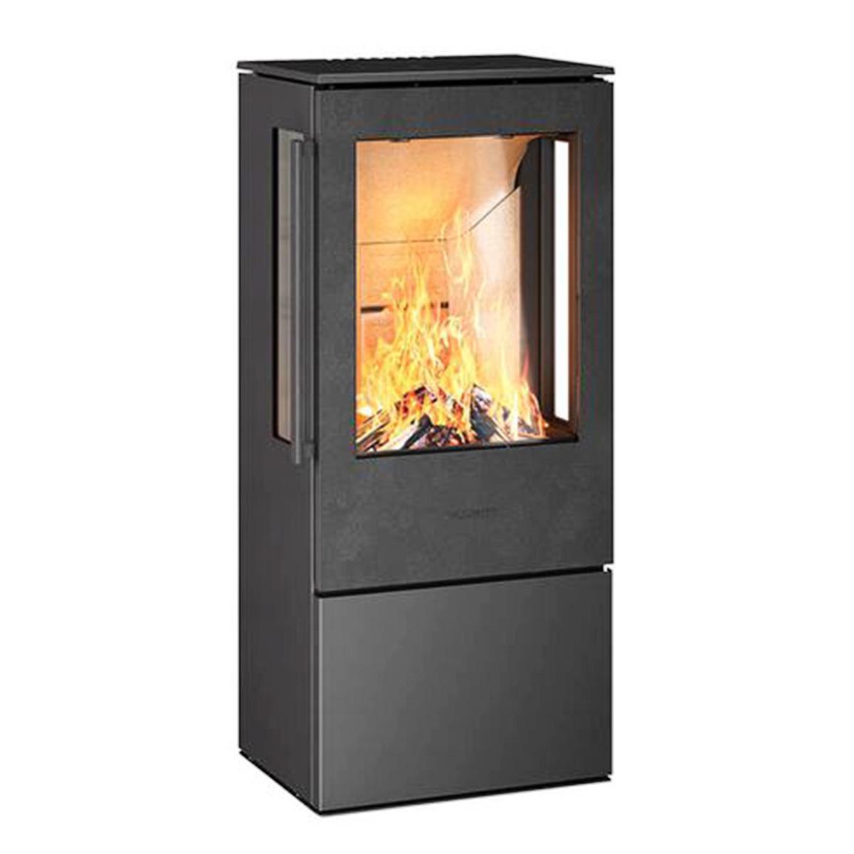 Kaminofen HWAM 5230 Autopilot 4,4 kW - Ausführung: 5230c grau - Rauchrohranschluss: Oben