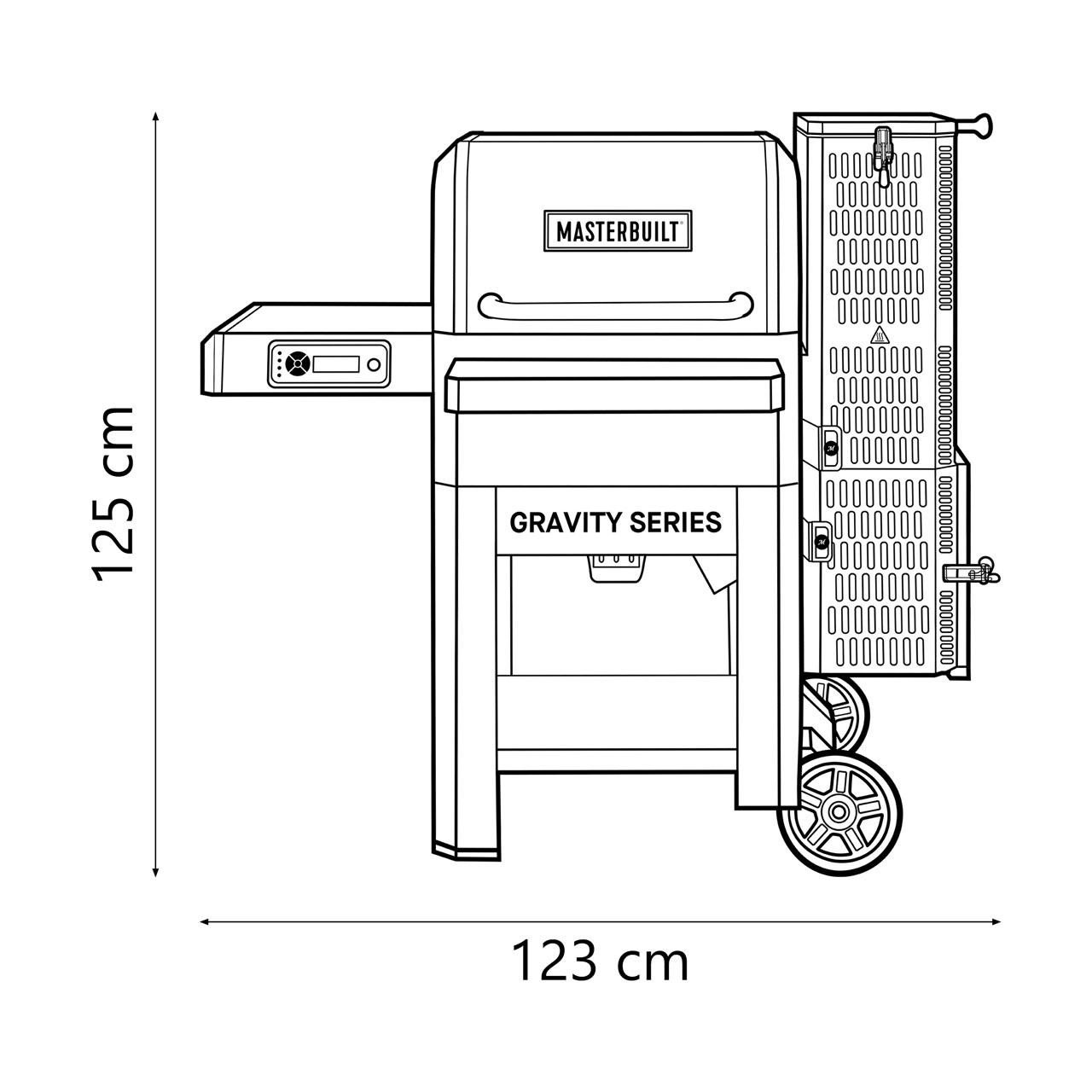 Digitaler Holzkohlegrill und Smoker Masterbuilt Gravity Series 600