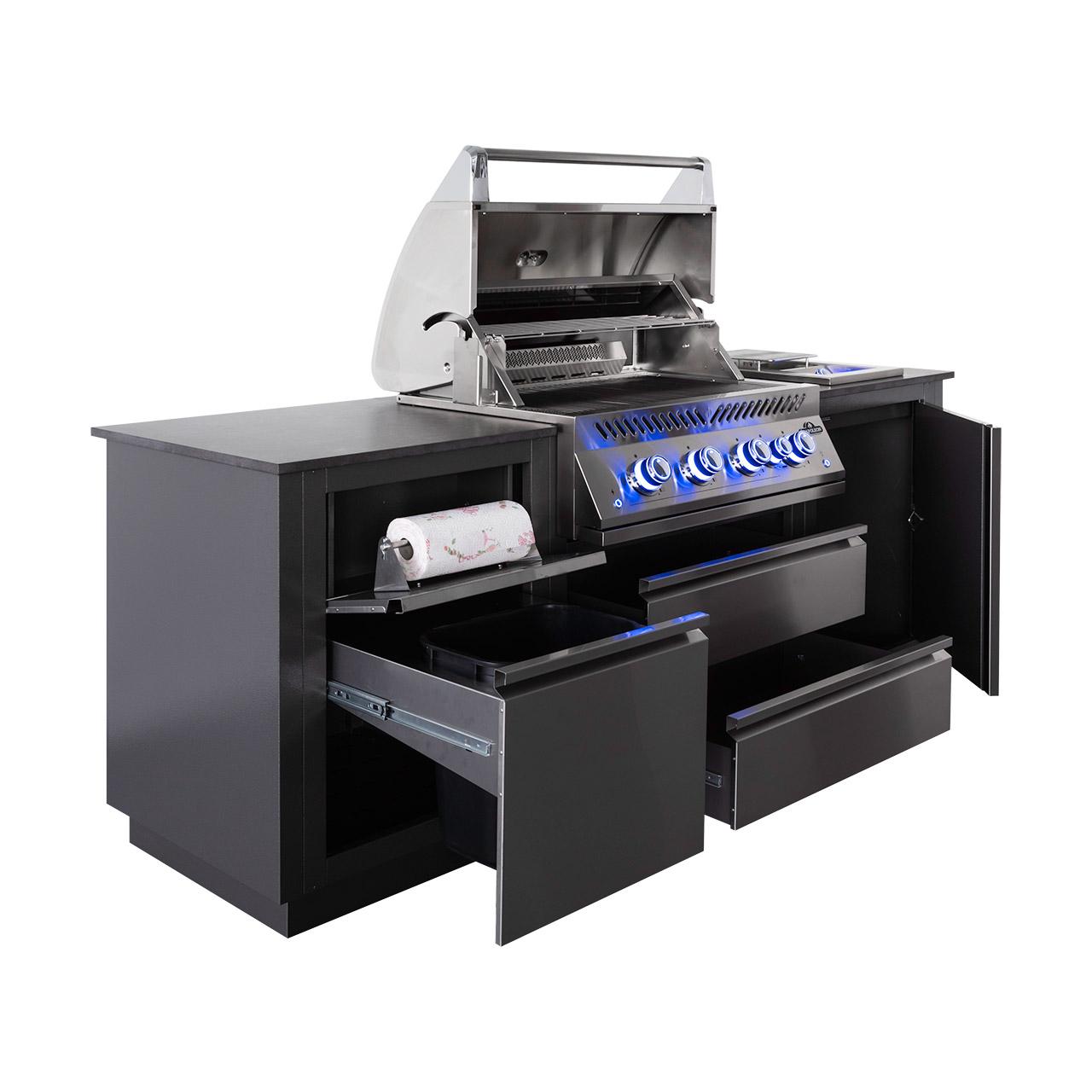 Outdoorküche Napoleon Oasis Compact 105 BIG32, Grillstation mit Heckbrenner & Sizzle Zone