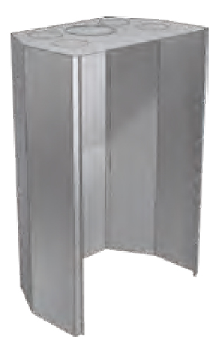 Warmluftmantel für Lina 45 h mit 4 Warmluftstutzen Ø 150 mm
