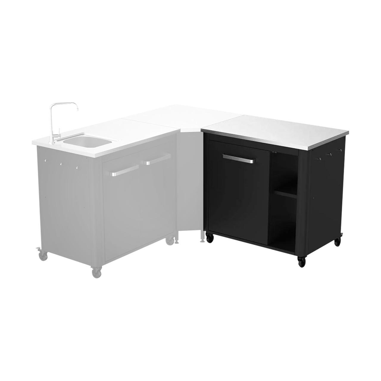 Cozze Outdoorküchen Bundle: Spülenschrank, Schrankmodul mit Gasflaschenhalter, Eckmodul und Topping-Station