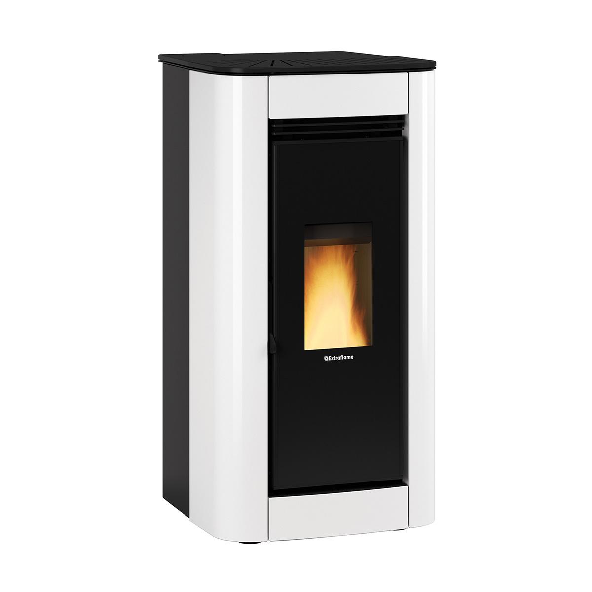 Pelletofen Extraflame Prestige Line Ilary Top mit 8 kW - Verkleidung: weiß