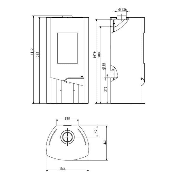 Kaminofen Wamsler N-Line Naturstein 5 kW - Ausführung: Sandstein Rainbow