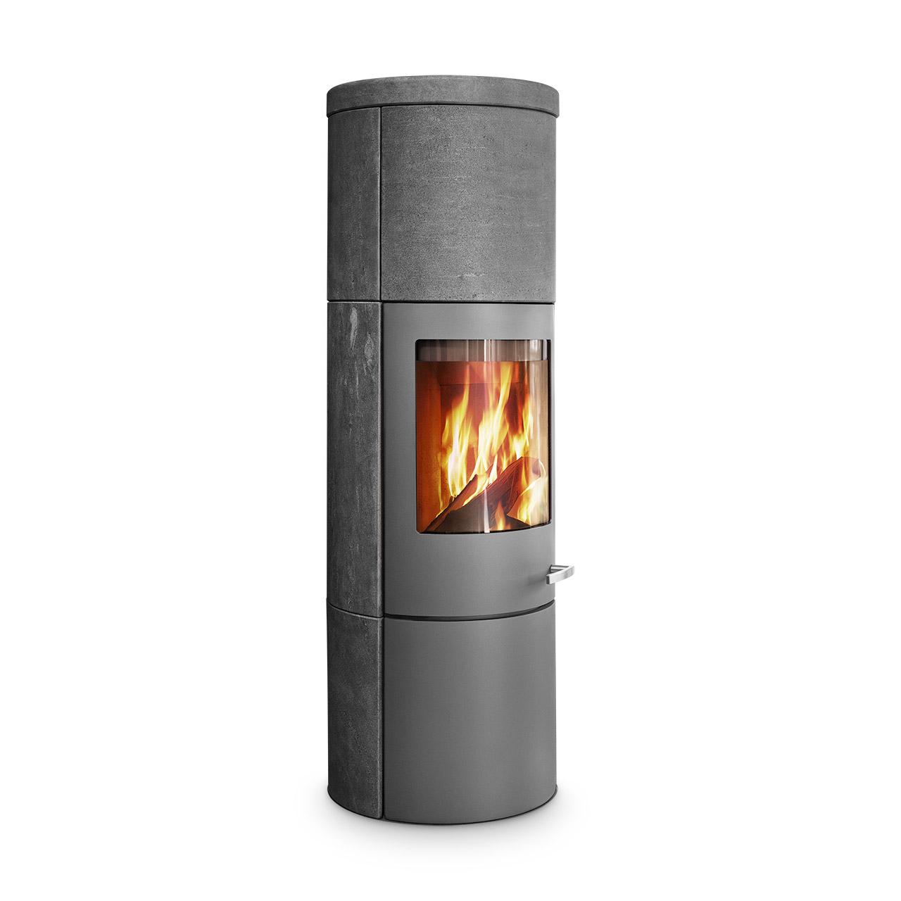 Kaminofen Skantherm Merano XL Stein 6 kW - Ausführung: Merano XL Stein RLA, Korpus Grau