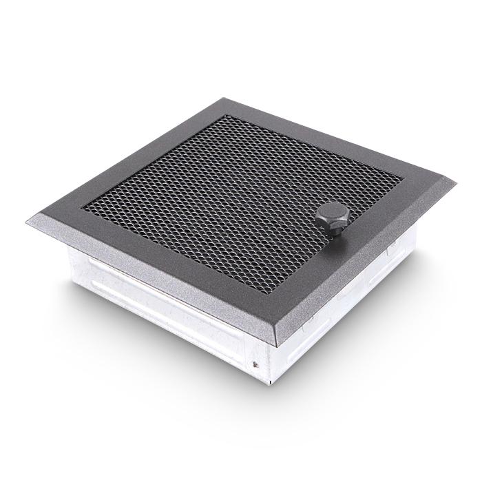 Warmluftgitter AA-Kaminwelt 19x19 cm Grau