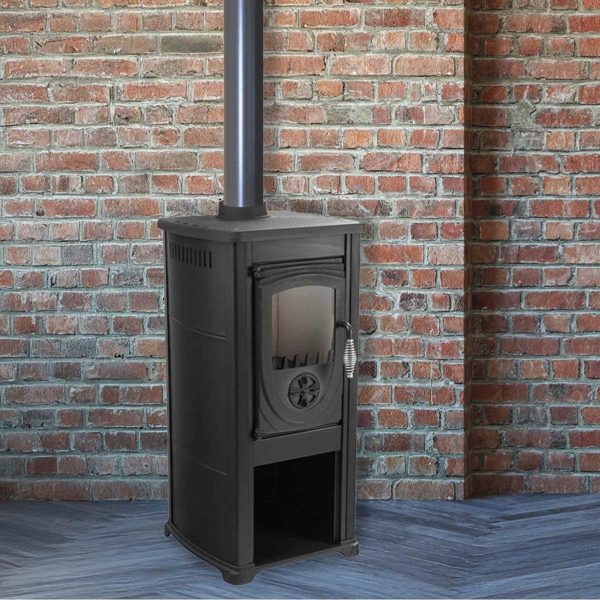 Kaminofen Bella Thalia Okta 3,9 kW - Korpus: Schwarz / Schwarz