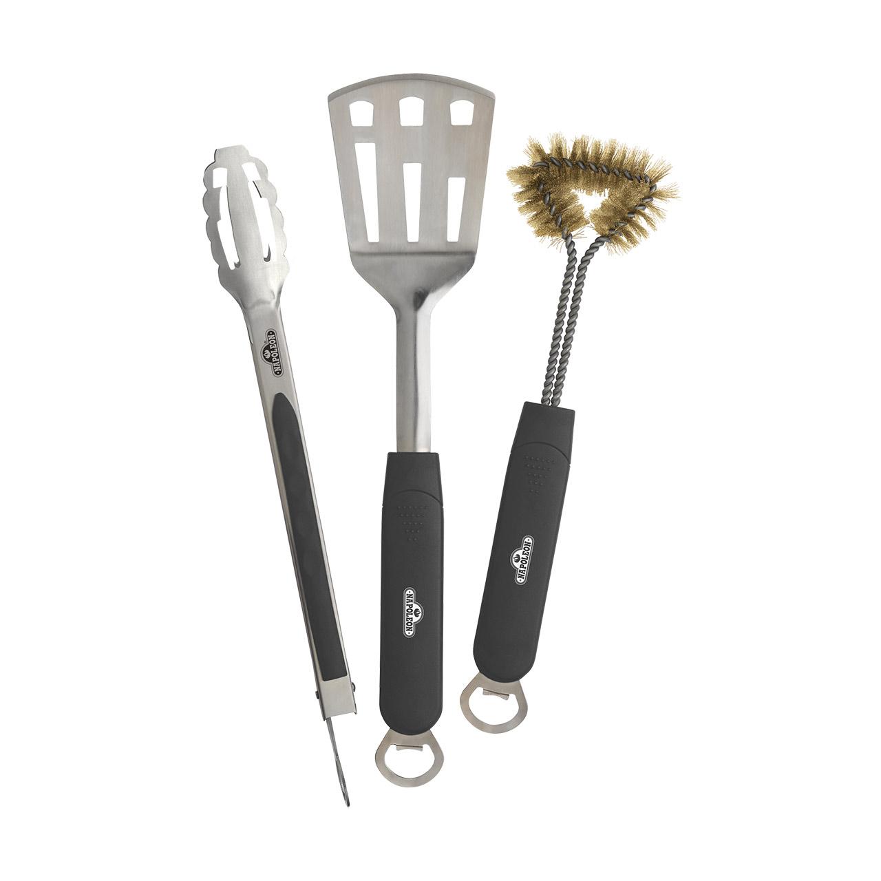 Grillzubehör 3-tlg Napoleon Edelstahl Grillbesteck für TravelQ