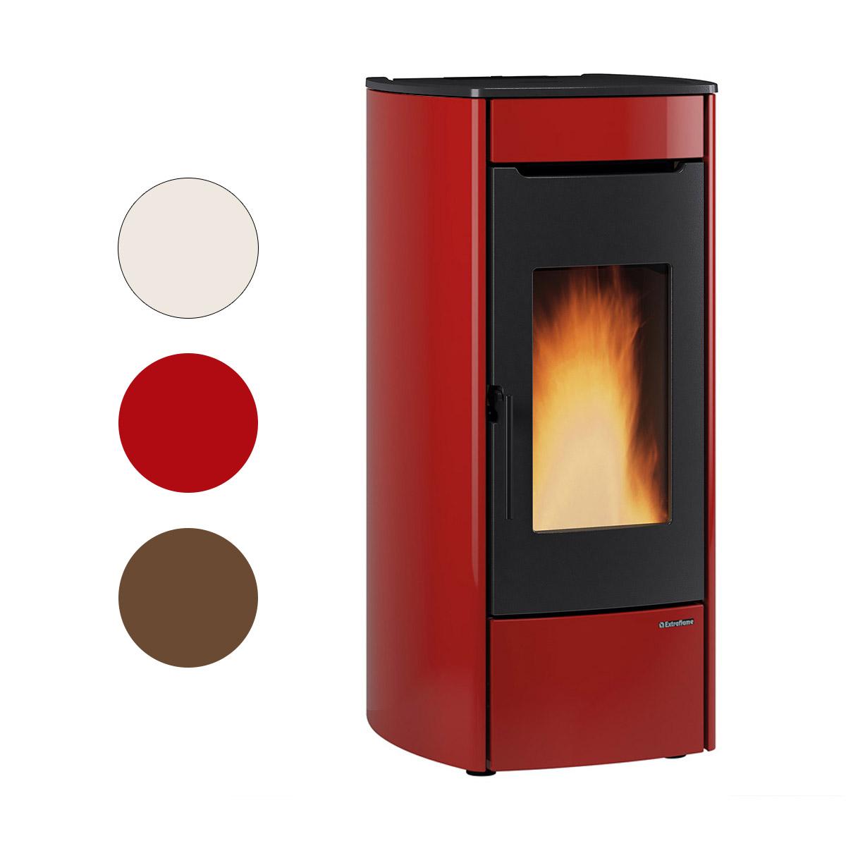 Pelletofen wasserführend Extraflame Marina Idro H13 mit 17,5 kW - Verkleidung: bronze