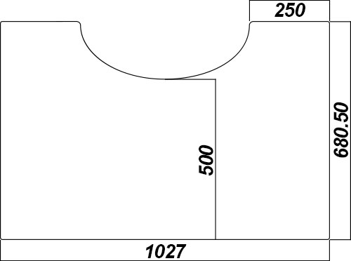 Glas Vorlegeplatte B1027/T680