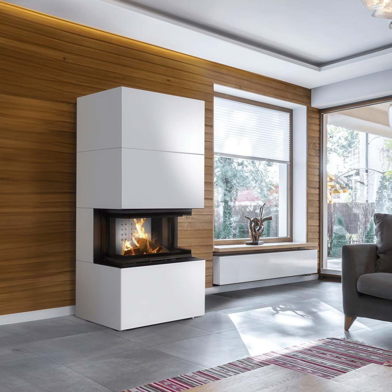 Kaminbausatz Kratki NBC/EASY BOX 7 kW - Ausführung: Weiß