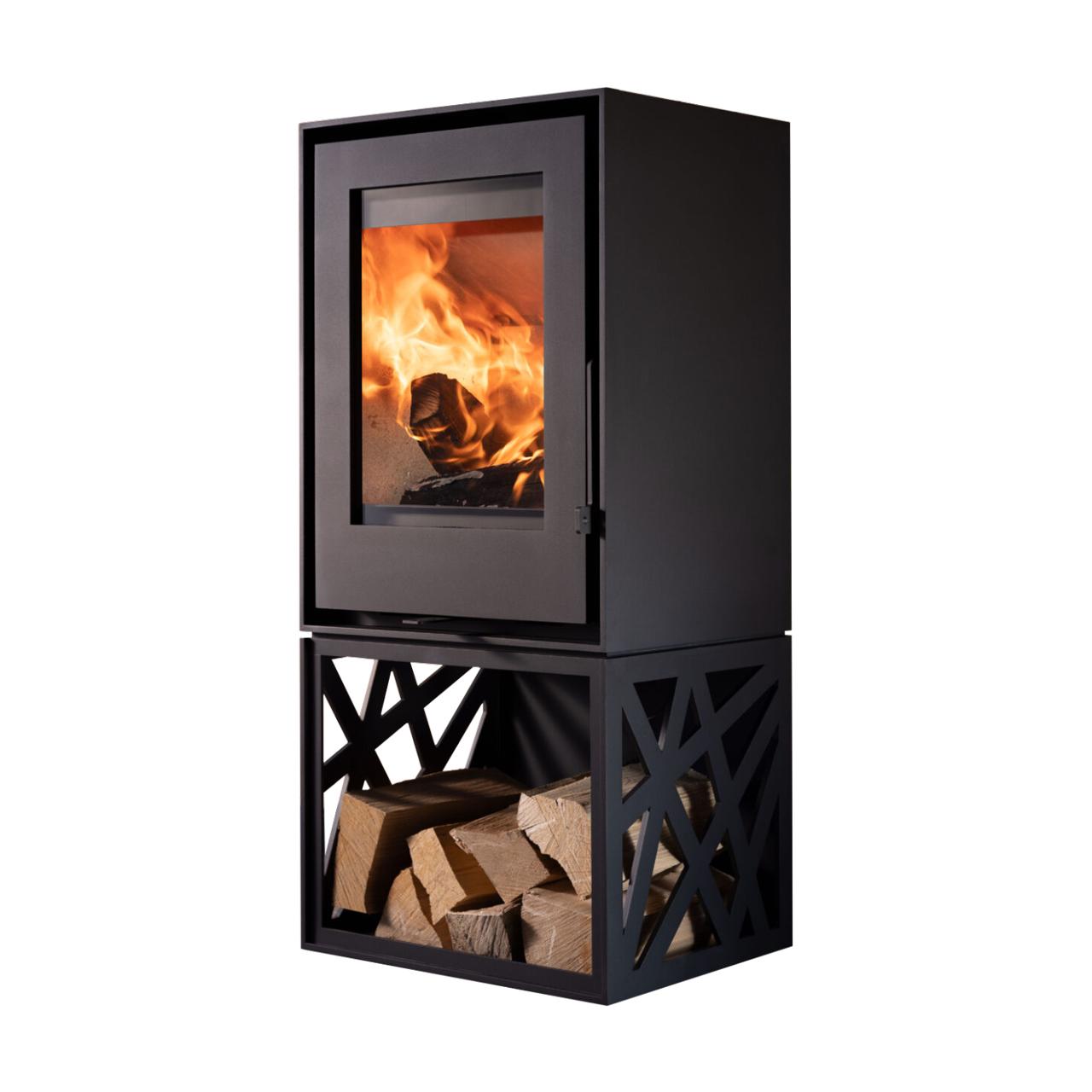 Kaminofen Trimline Woody Orbit mit 6,4 kW - Ausführung: mit Designsockel