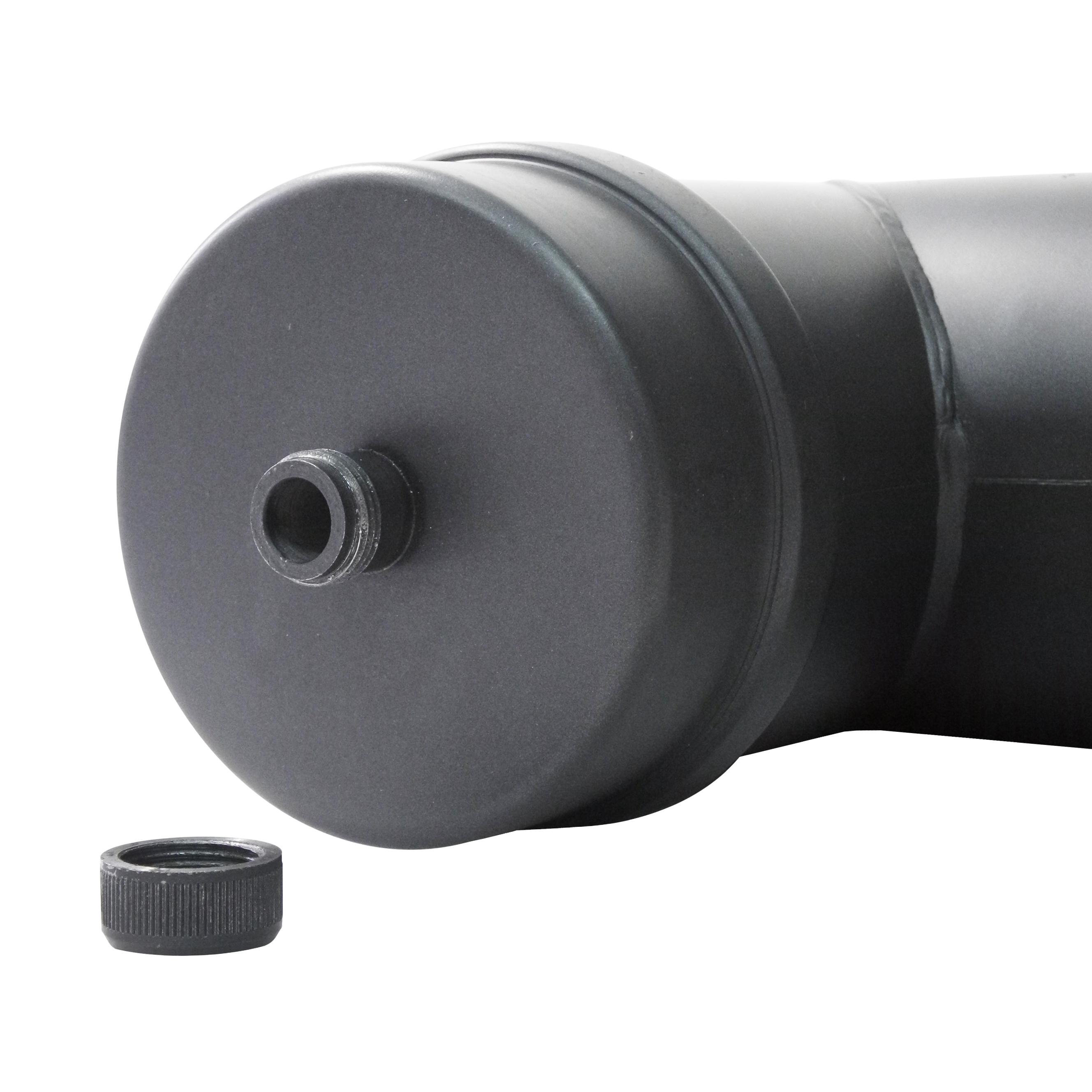 Pelletofenrohr T-Stück DN 80 mm Länge 250 mm Schwarz