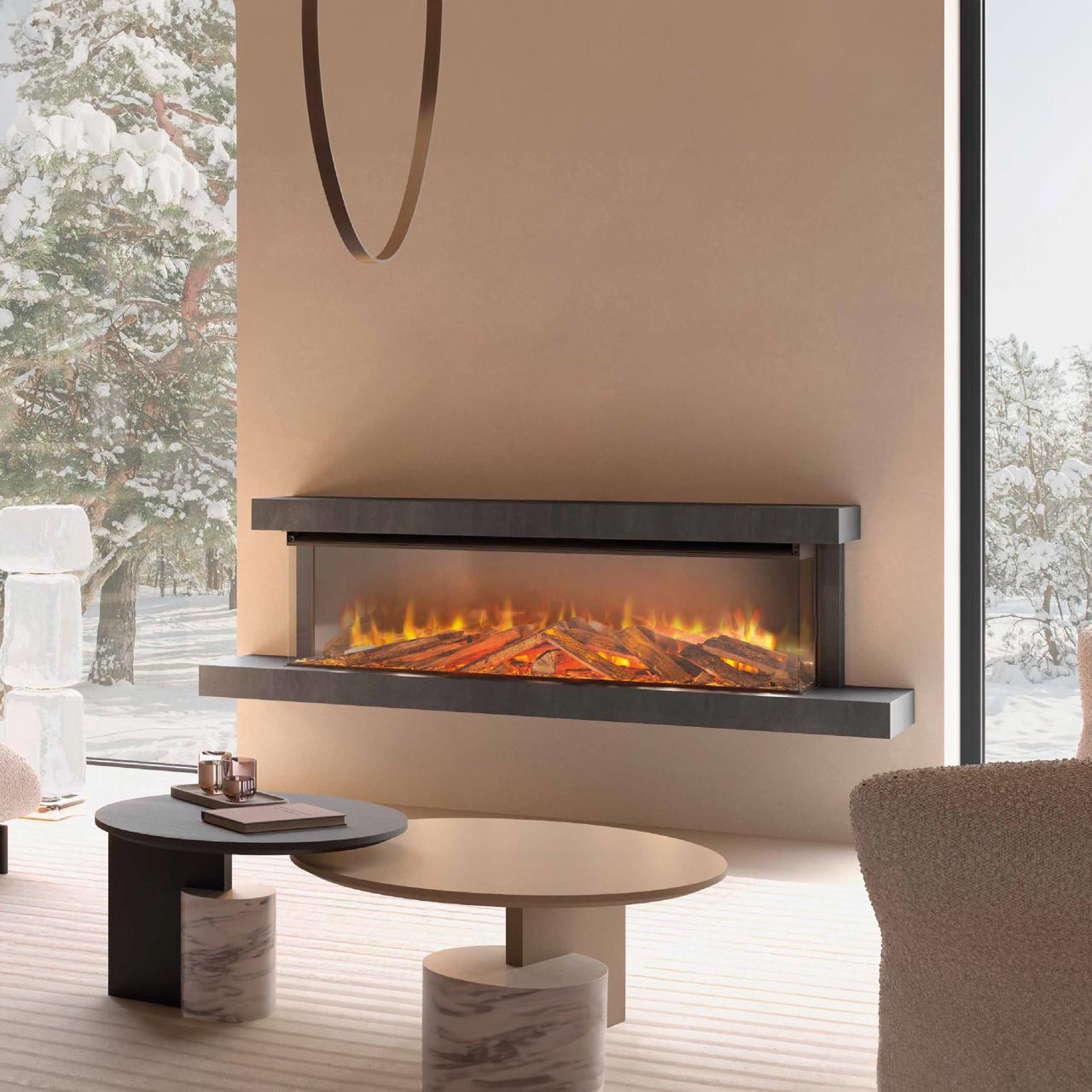 Elektrokamin La Nordica Lumen 1600 mit Rahmen - Ausführung: Kreideweiß