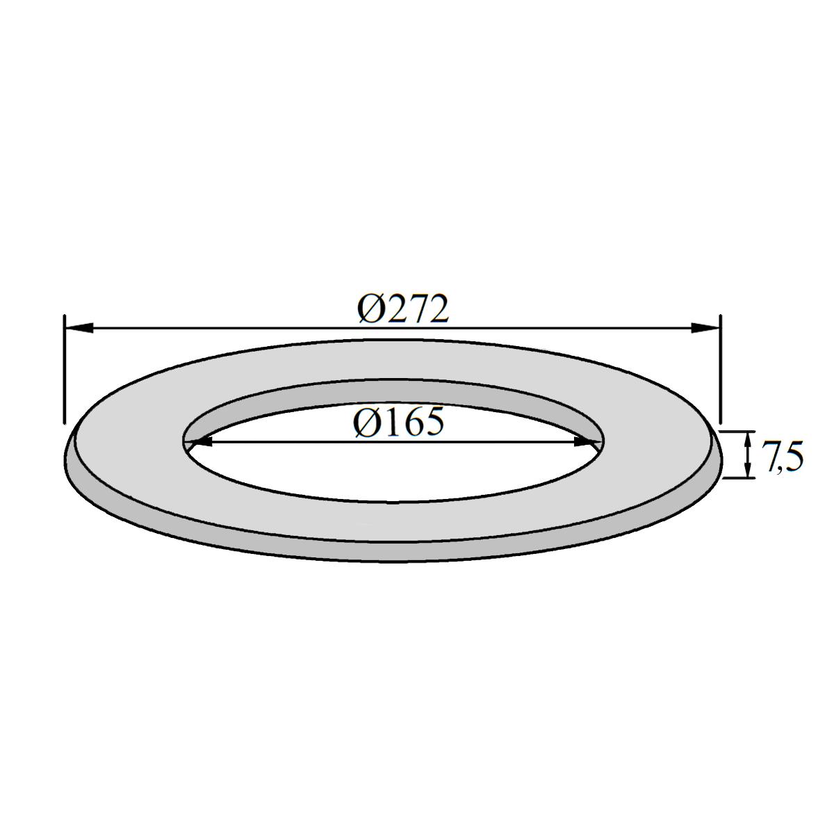 Ofenrohr Rosette DN 160 mm Gussgrau