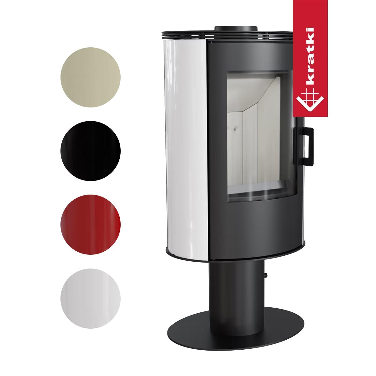 Kaminofen Kratki KOZA/AB/S/N/DR mit Standfuß und Keramikverkleidung 8 kW