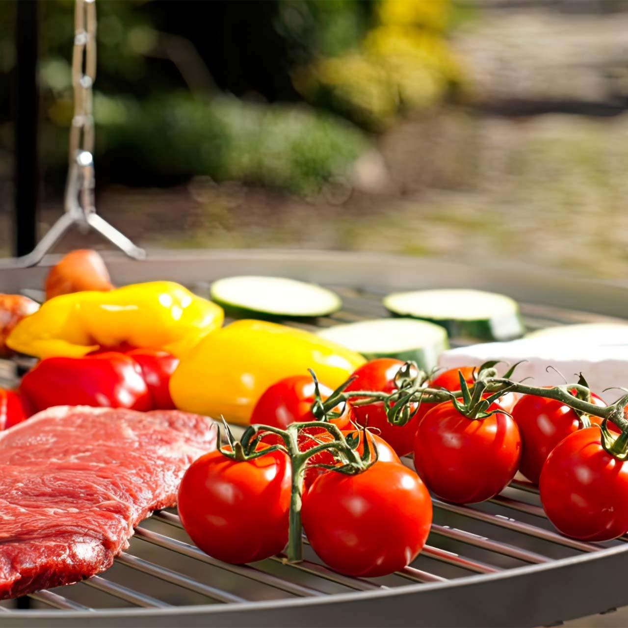 Schwenkgrill AA-Kaminwelt Ostia, DN 50 bis 80 cm - Ausführung: Rohstahlrost, 50 cm