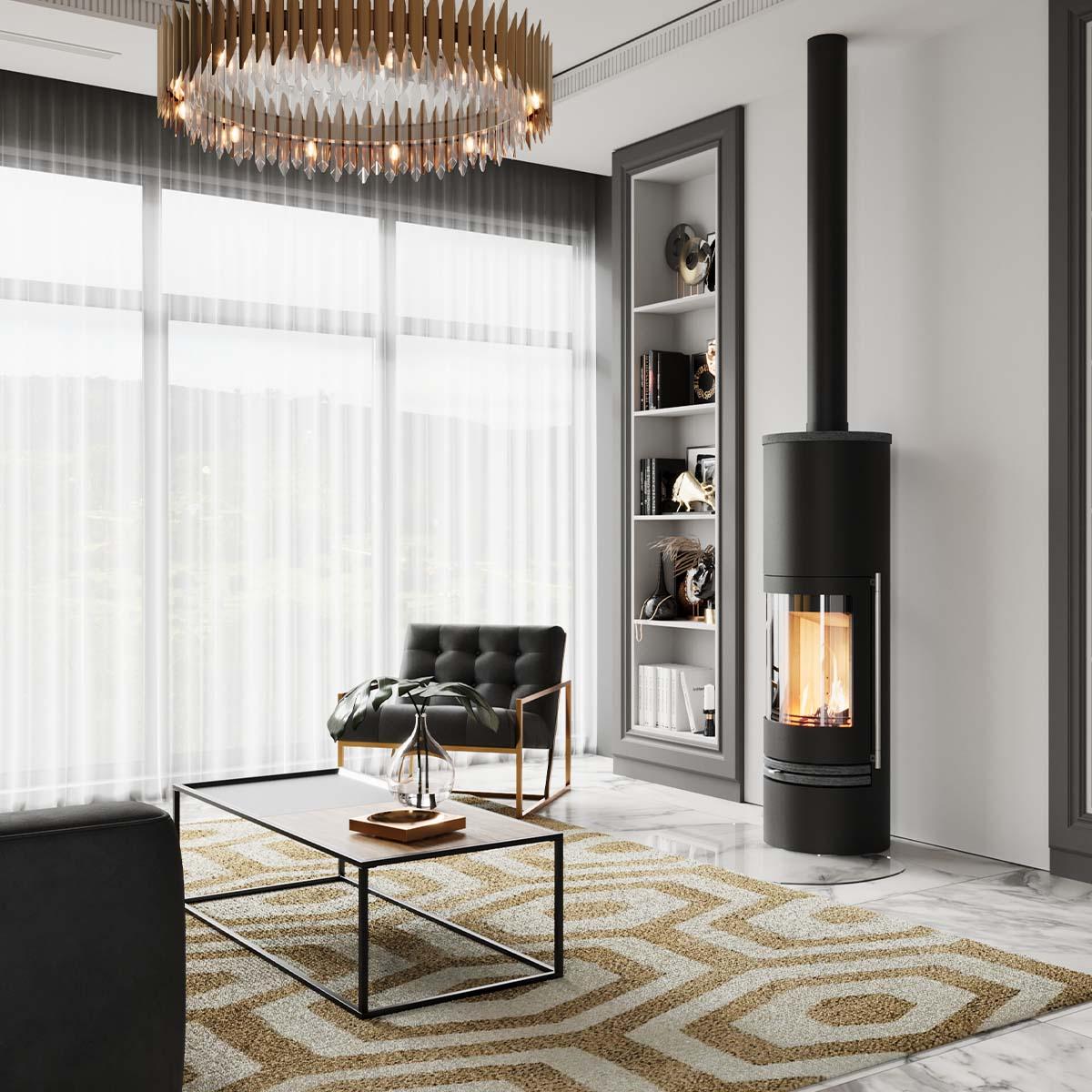 Kaminofen Lotus Orbis 3 5 kW - Ausführung: Orbis 3 Stahl