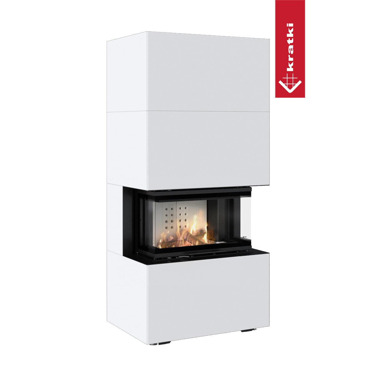 Kaminbausatz Kratki NBC/EASY BOX 7 kW - Ausführung: Weiß