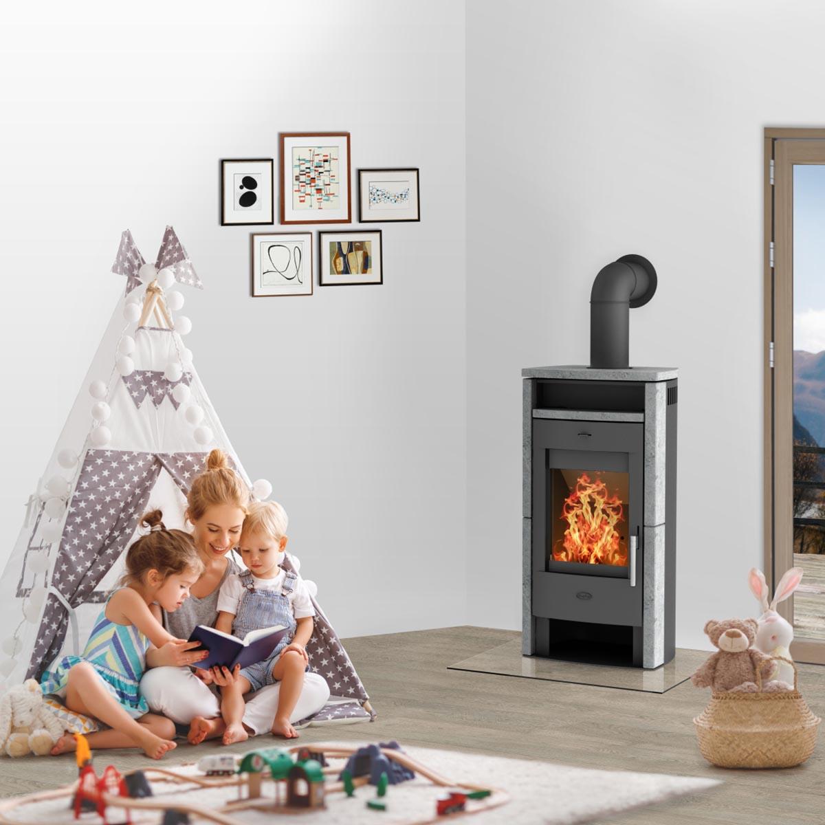 Kaminofen Fireplace Elite Budapest 6 kW - Verkleidung: Speckstein