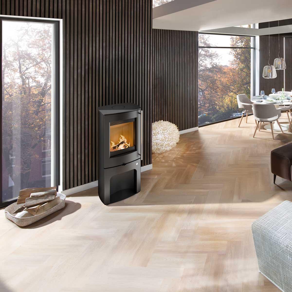 Kaminofen Olsberg Kela mit 5,8 kW - Verkleidung: Stahl schwarz