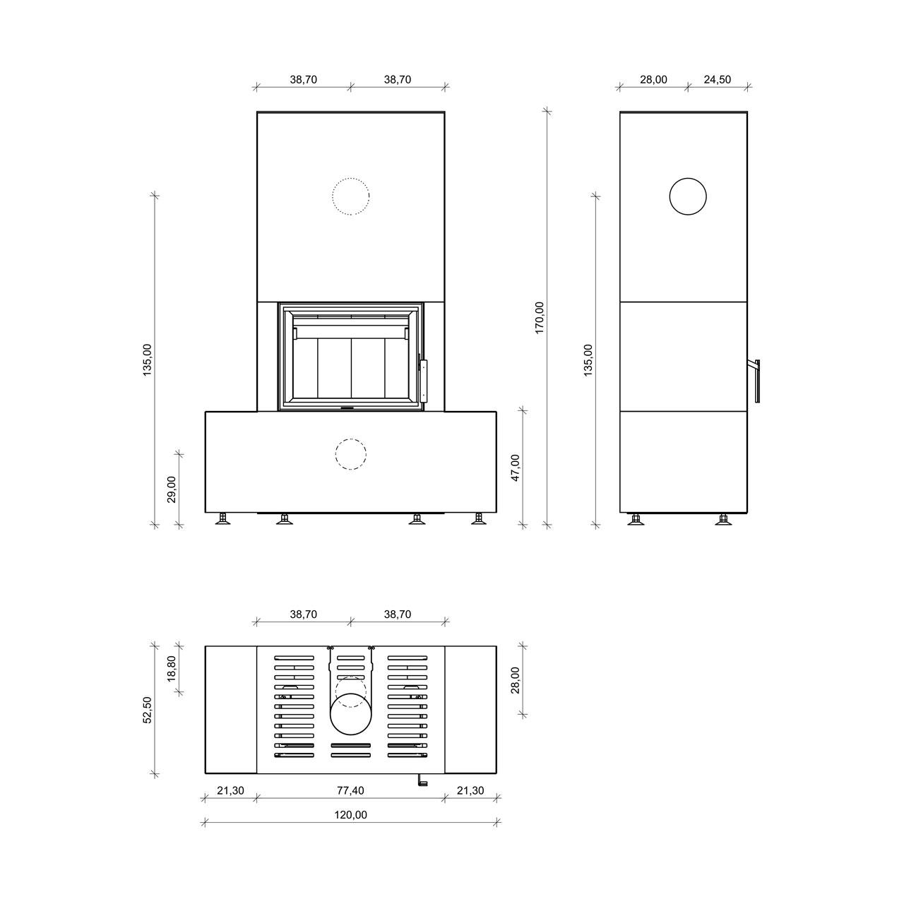 Kaminbausatz Neocube F11 5,9 kW