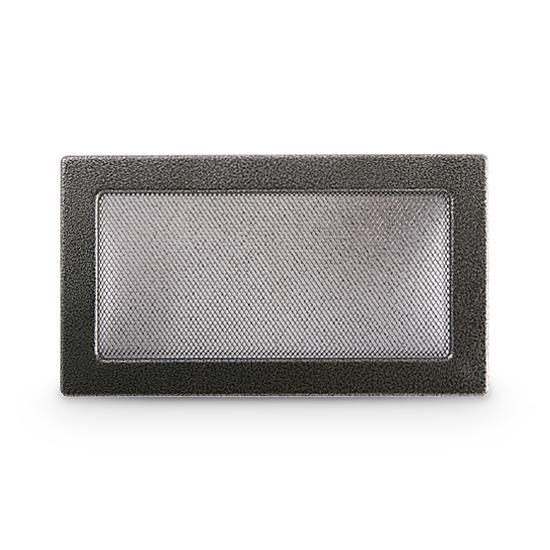 Kaltluftgitter 17x30 cm Kamin Lüftungsgitter Ofen Silber Antik