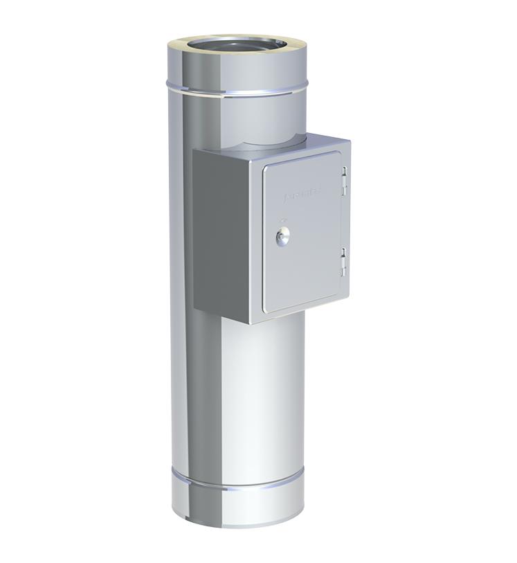 Jeremias DW Revisionselement für Grundplatte DW08-3 (maximale Aufbauhöhe 3m) - für Schornstein-Innendurchmesser: 80mm