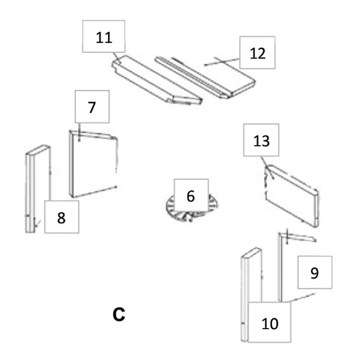 Feuerraumauskleidung Seitenstein Hinten Rechts Wamsler Kaminofen Mona (H188718154)