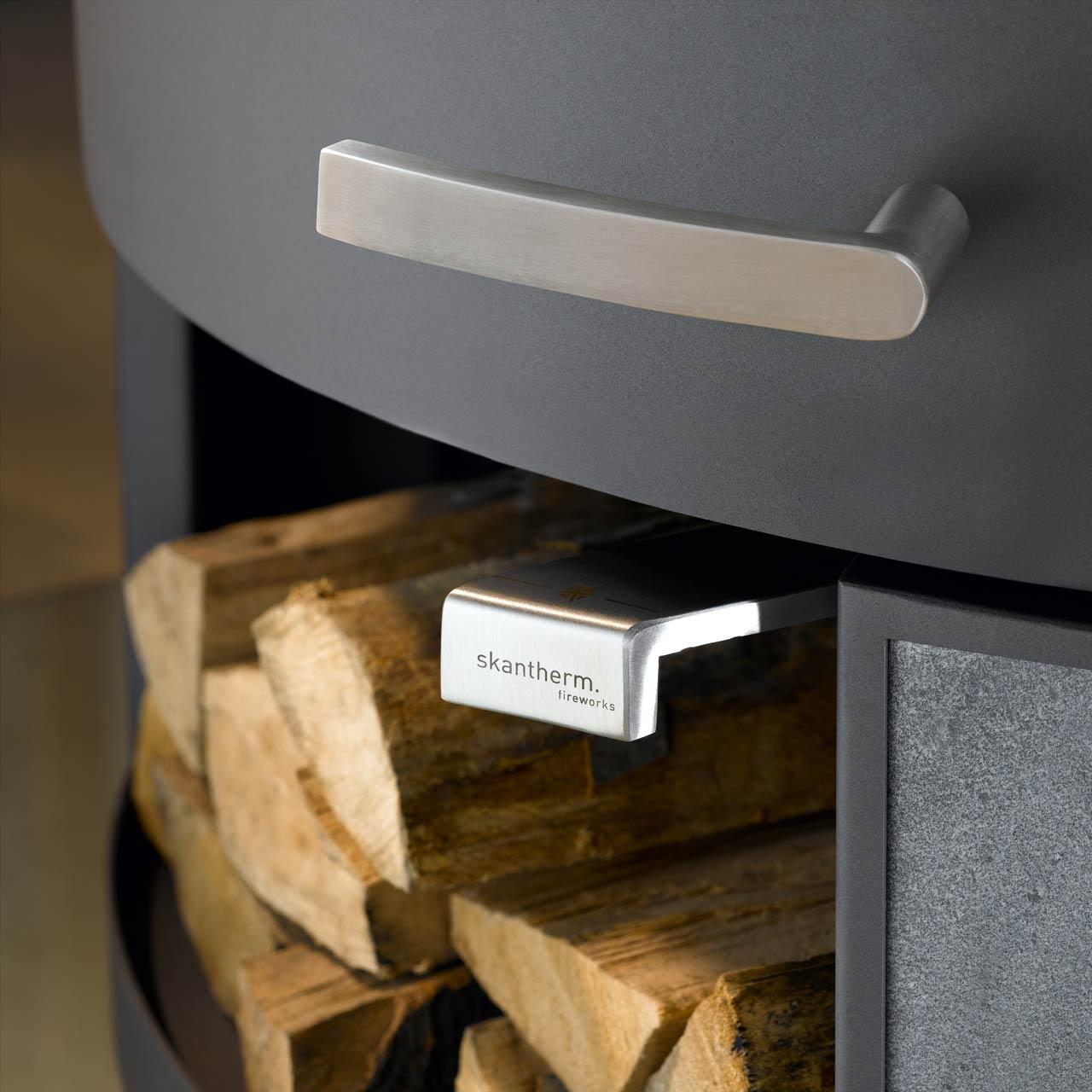 Kaminofen Skantherm Ator Speckstein 7 kW - Ausführung: Ator Speckstein Korpus Schwarz