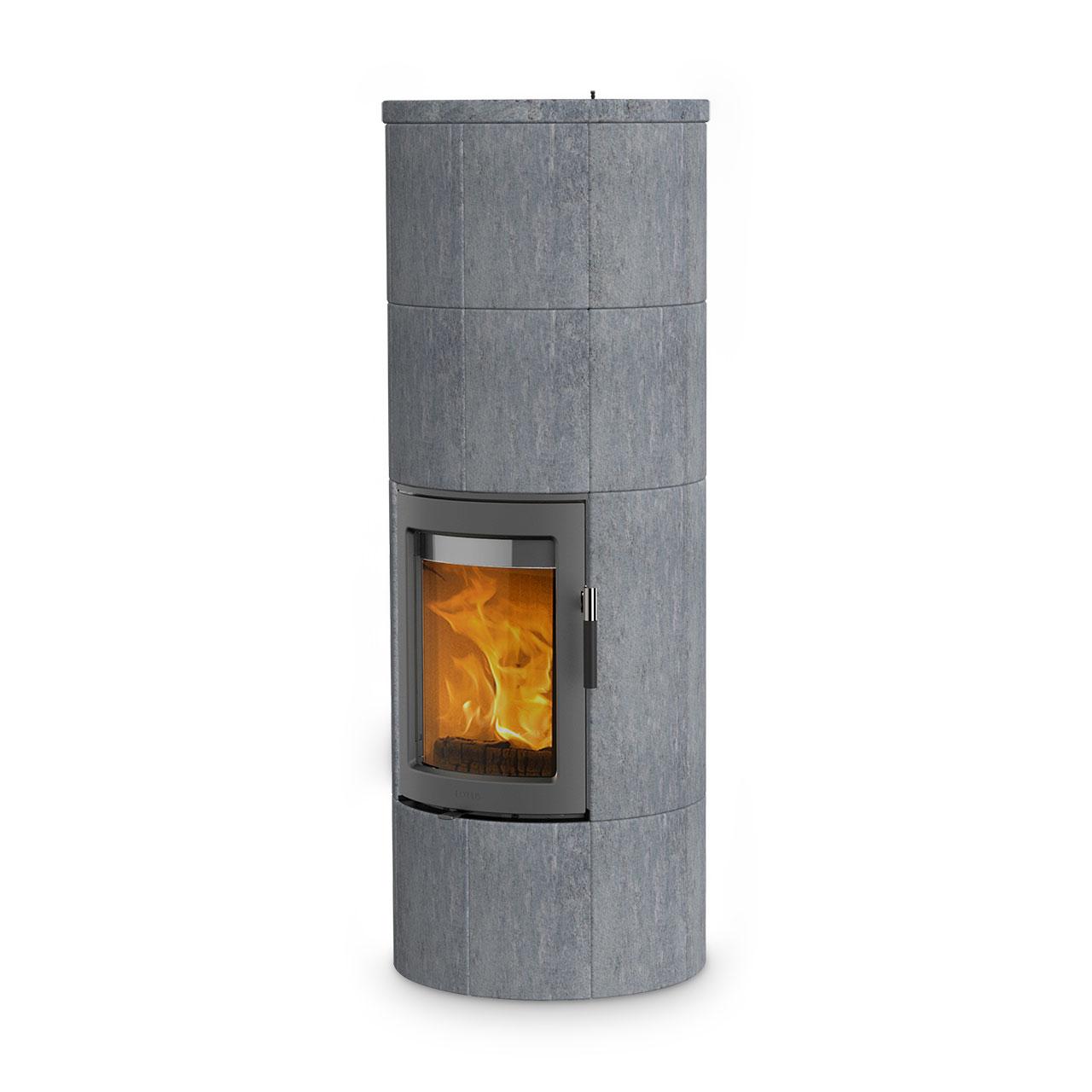 Speicherofen Lotus Maestro 2 Speckstein 6 kW - Feuerraumtür: Grau