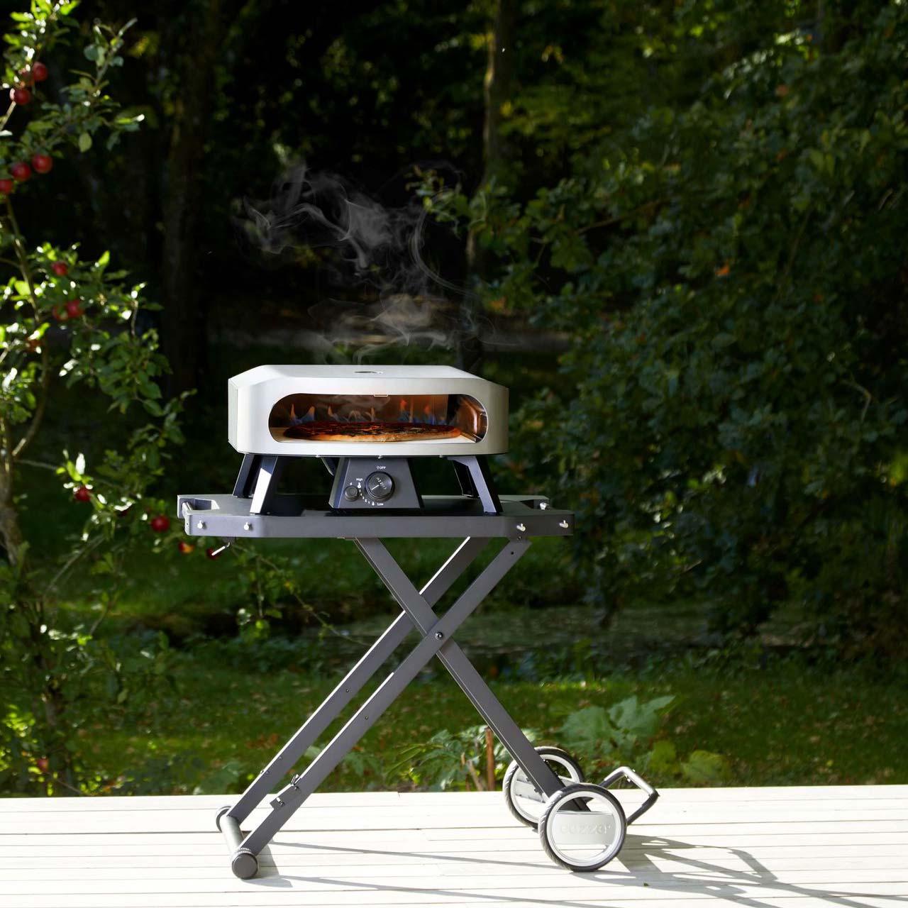 Gas Pizzaofen Cozze 17 Zoll Classic mit Thermometer & Druckminderer 50 mbar Zubehör Set 1