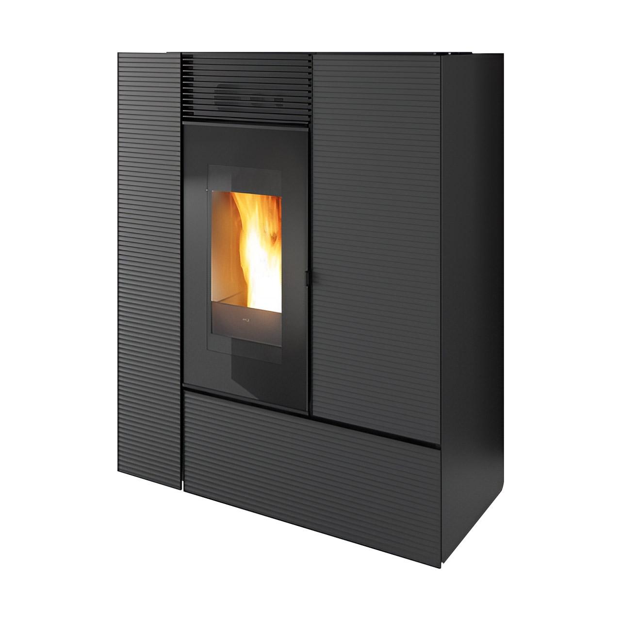 Pelletofen wasserführend MCZ Feel Hydromatic 24 R 24,2 kW - Ausführung: 602 Crystal Dark Lines