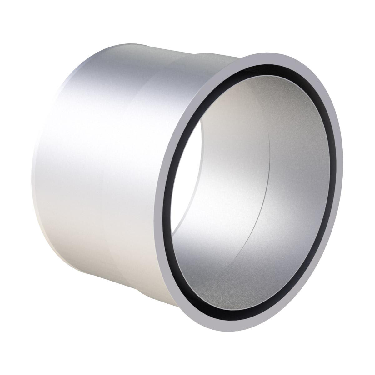 Jeremias EW Wandfutter doppelt aus Edelstahl - Durchmesser: 100mm