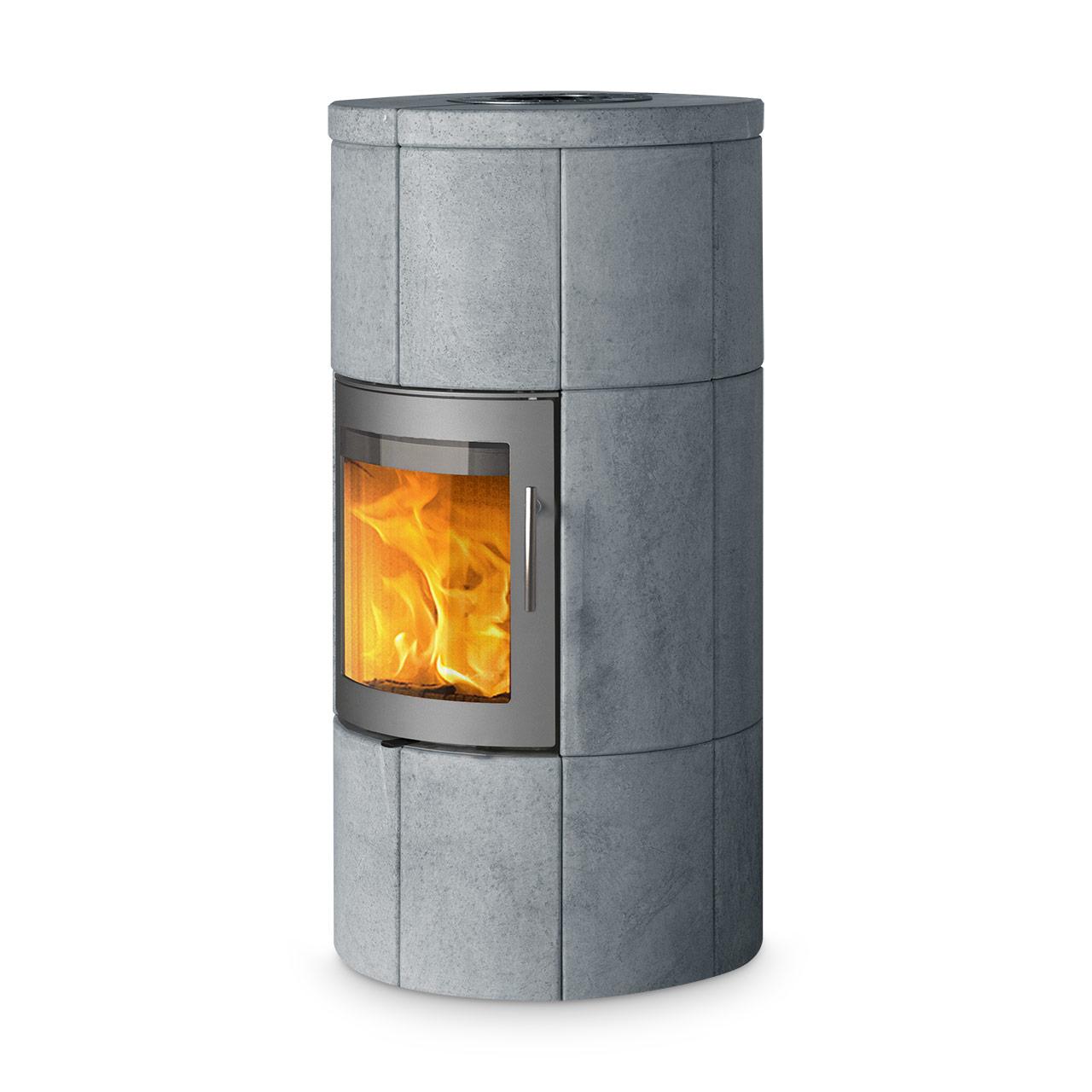 Speicherofen Lotus M1 ecoLine 5,6 kW - Ausführung: Lotus M1 Speckstein, Feuerraumtür Grau