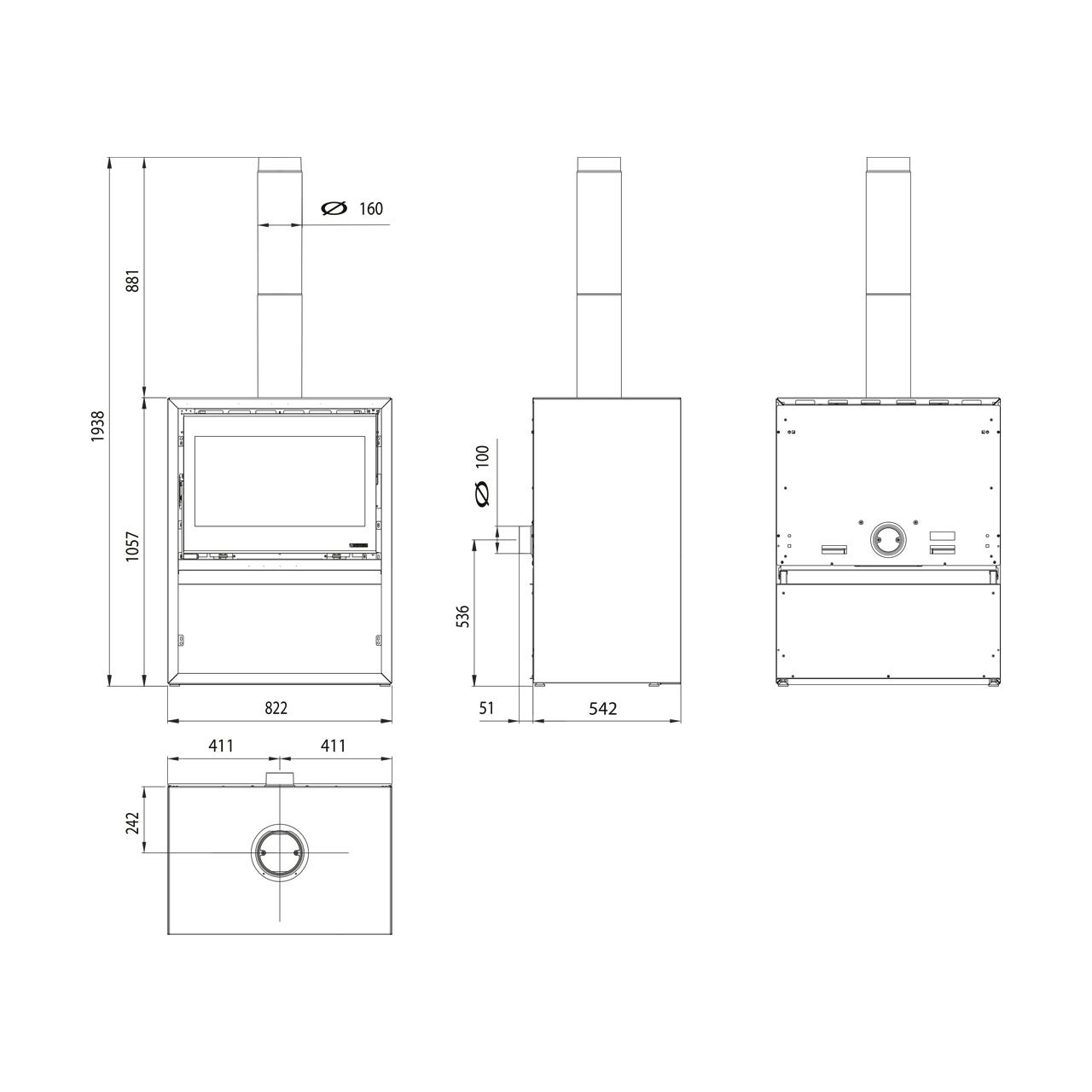 Kaminofen La Nordica Prestige Line Dante.16 12,4 kW - Ausführung: Dante.16 Con Portalegna
