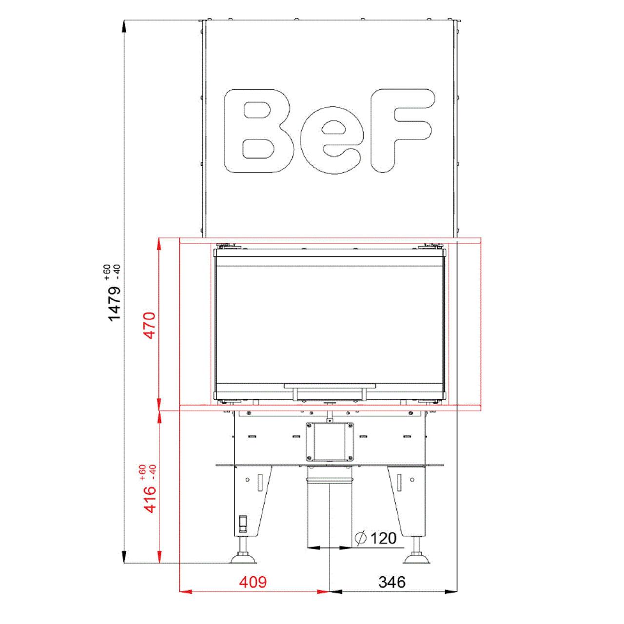Kamineinsatz BeF Therm V 6 C 6 kW