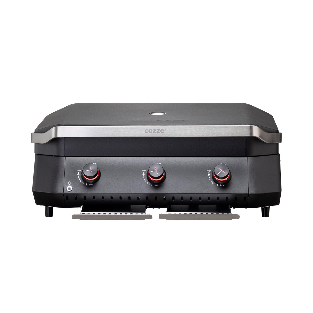 Cozze Plancha G-800 Bundle inkl. Schrankmodul 120 cm mit Edelstahlplatte & Gratis Grillspatel