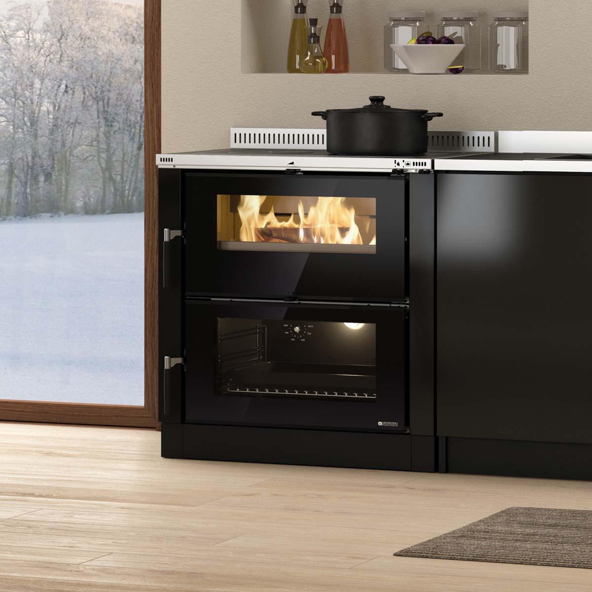 Küchenofen La Nordica Verona XXL mit 7 kW - Verkleidung: Stahl anthrazit