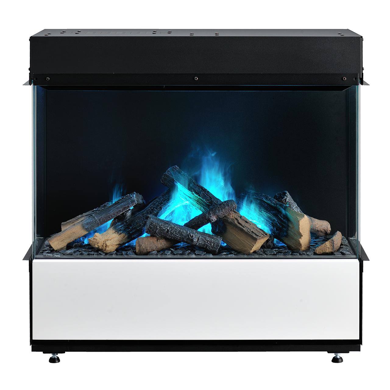 Dimplex 3 Step Multi Optimyst Elektrokamin - 3-seitiger Design Einbaukamin mit realistischem Wasserdampf-Flammenbild & App-Steuerung