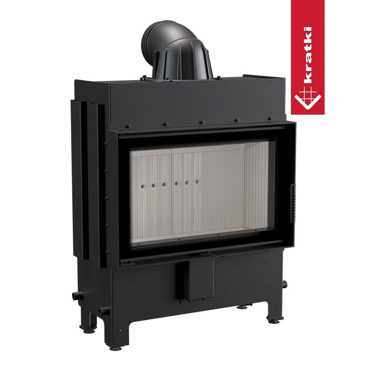 Kamineinsatz Kratki LUCY/14/SLIM/NEW mit 10 kW - Feuerraumauskleidung: weiß - Tür selbstschließend: nein
