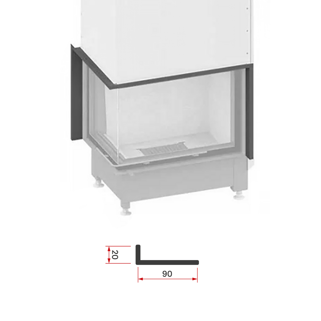 BR 4-seitig 20x90x2 mm, abnehmbar (Art. 7053901)