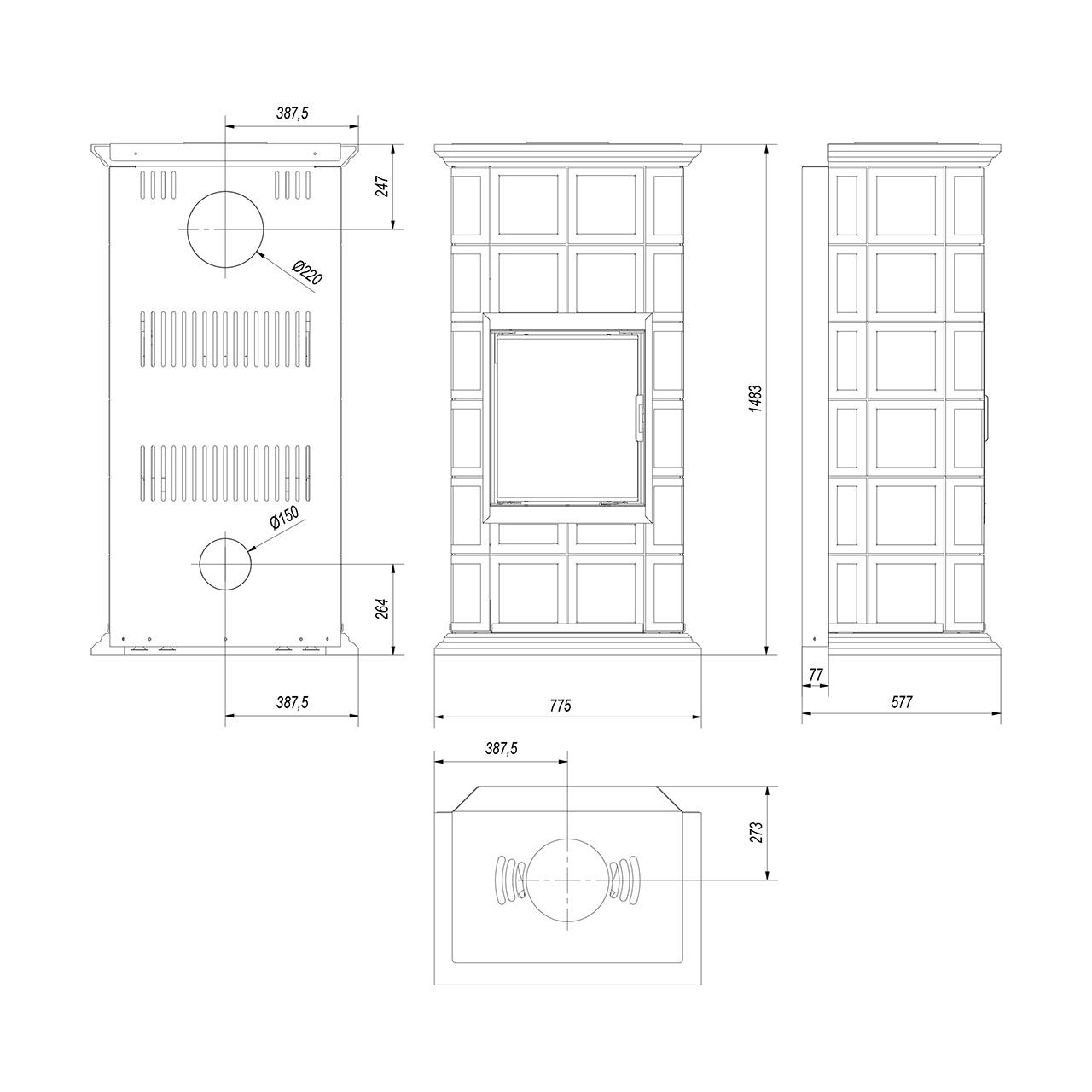 Kaminofen Kratki Nadia/Milano 7 kW