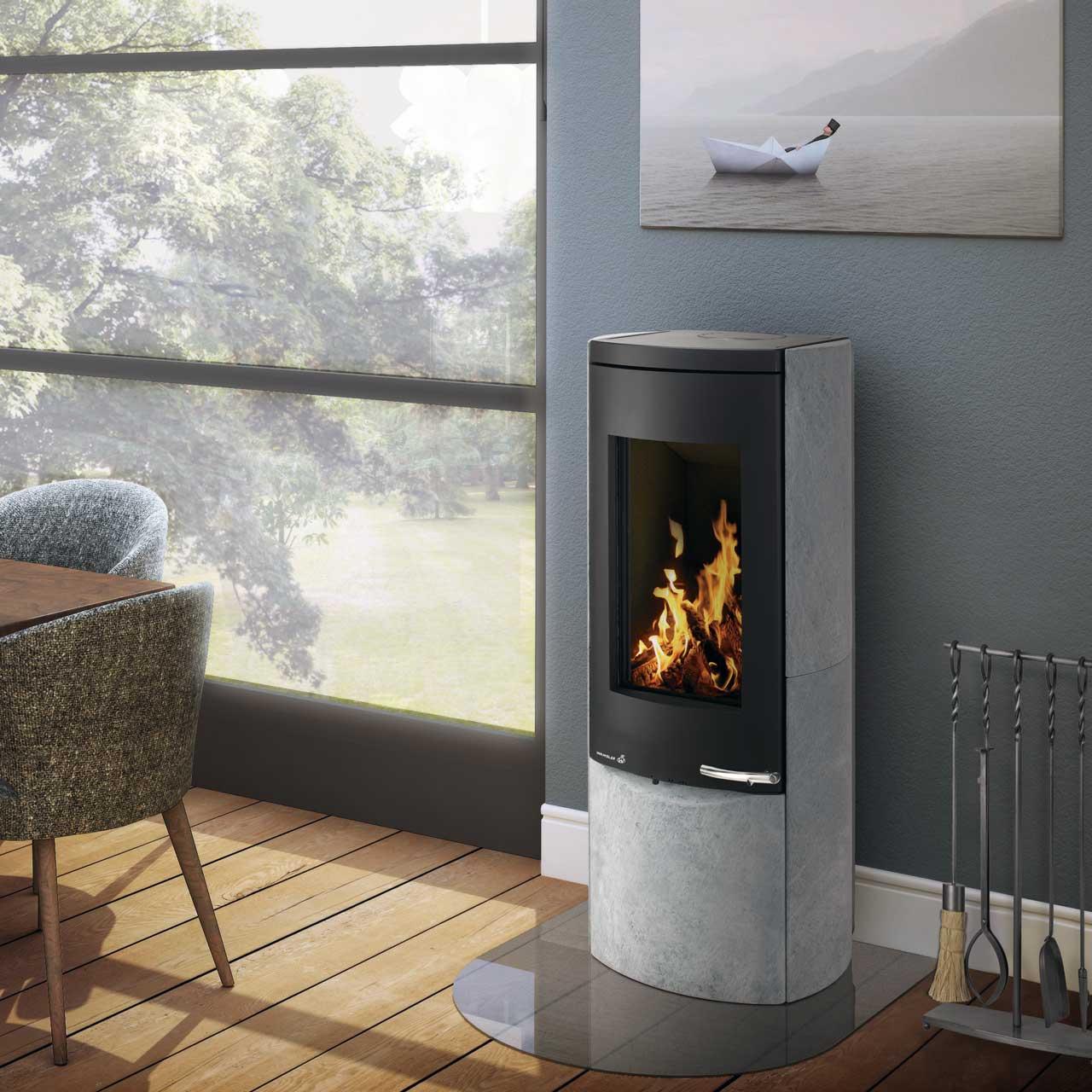 Kaminofen Wamsler Motho 8 kW Naturstein Serpentino