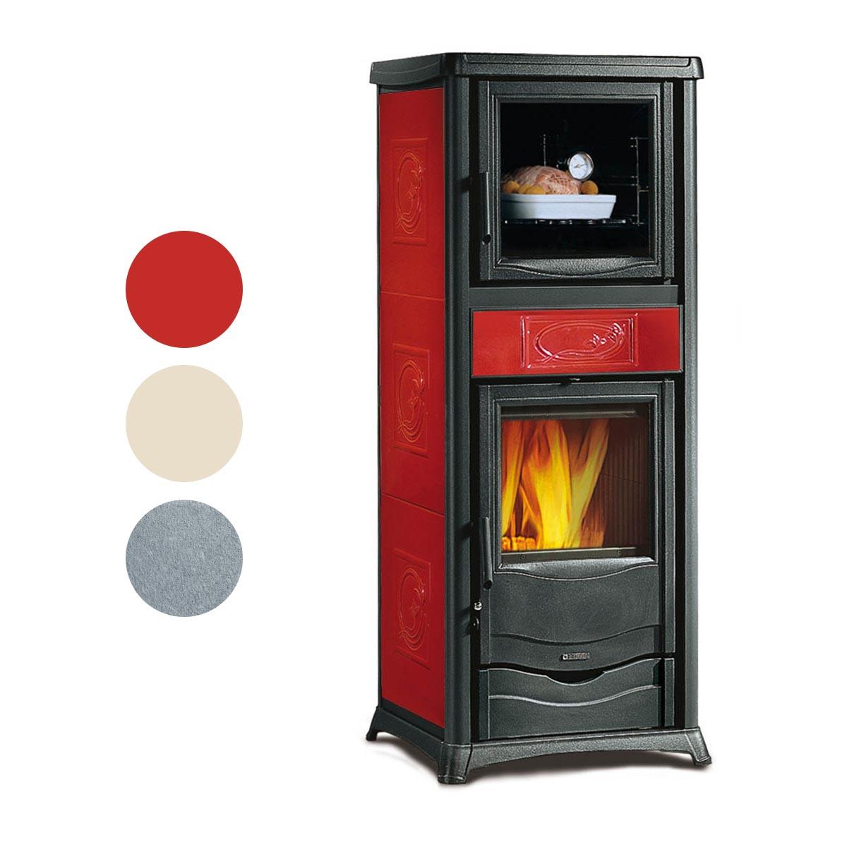 Kaminofen La Nordica Rossella plus Forno.165 mit 9,4 kW - Verkleidung: Keramik panna