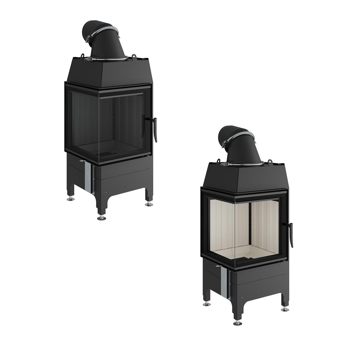 Kamineinsatz Spartherm Mini 2L 7 kW - Feuerraumauskleidung: weiß