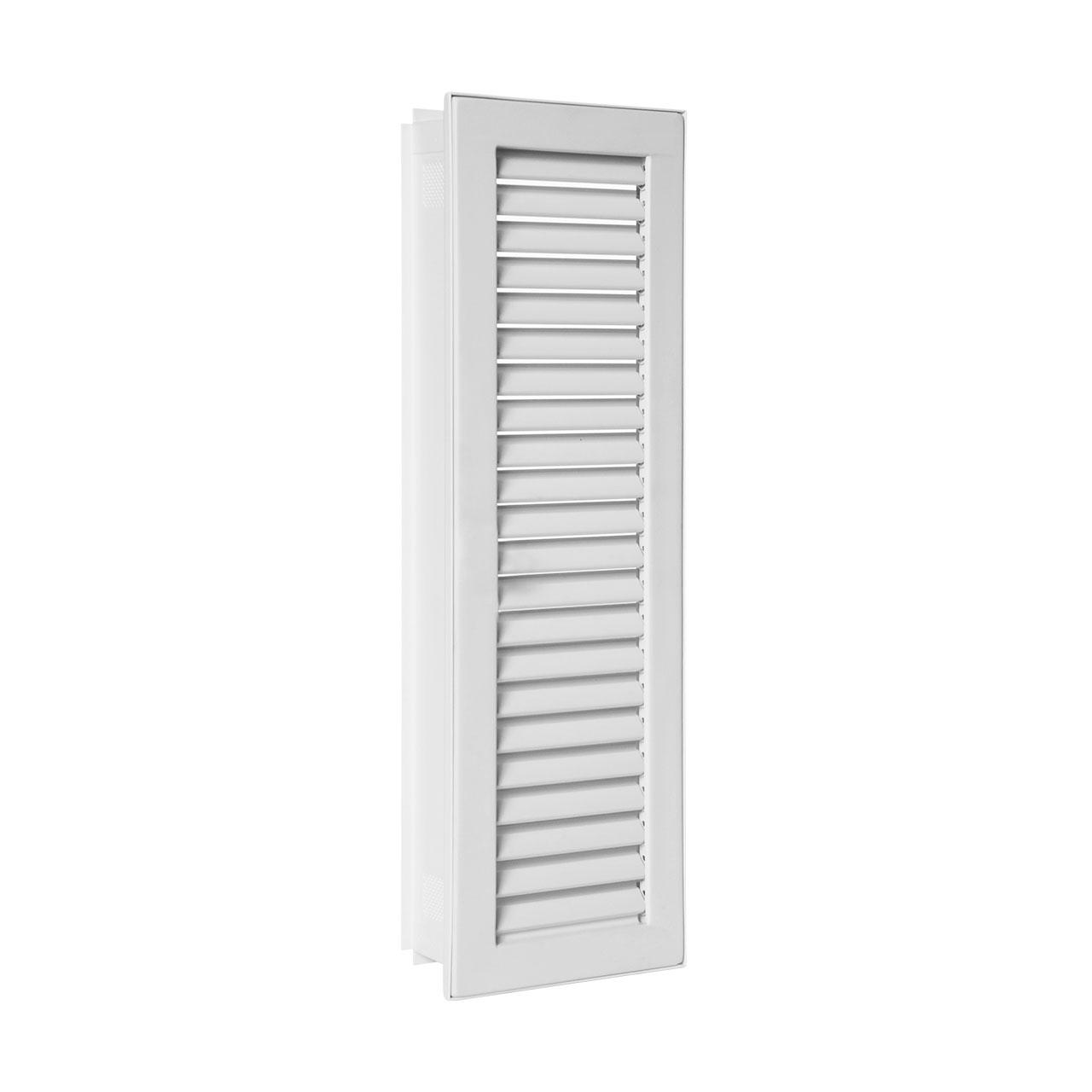 Lüftungsgitter CB-Tec Kaltluftgitter hochkant putzbündig Weiß - Ausführung: 15x45cm