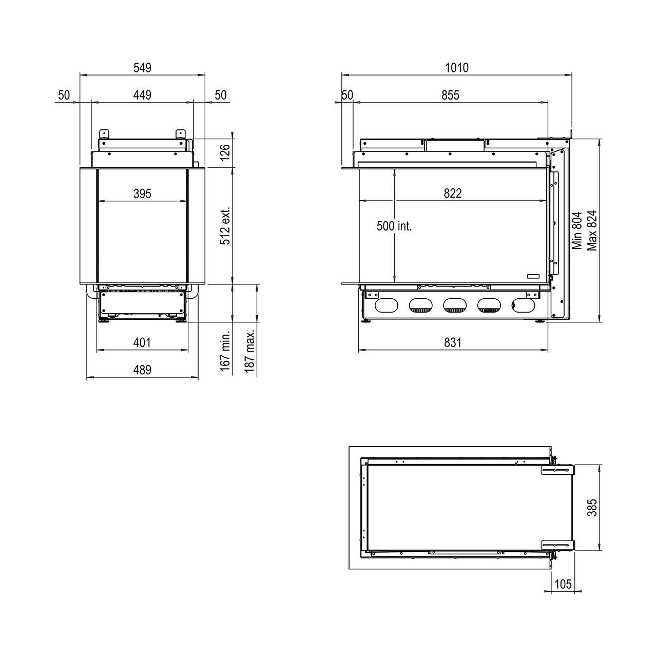 Elektrokamin Faber e-MatriX 800/500 RD